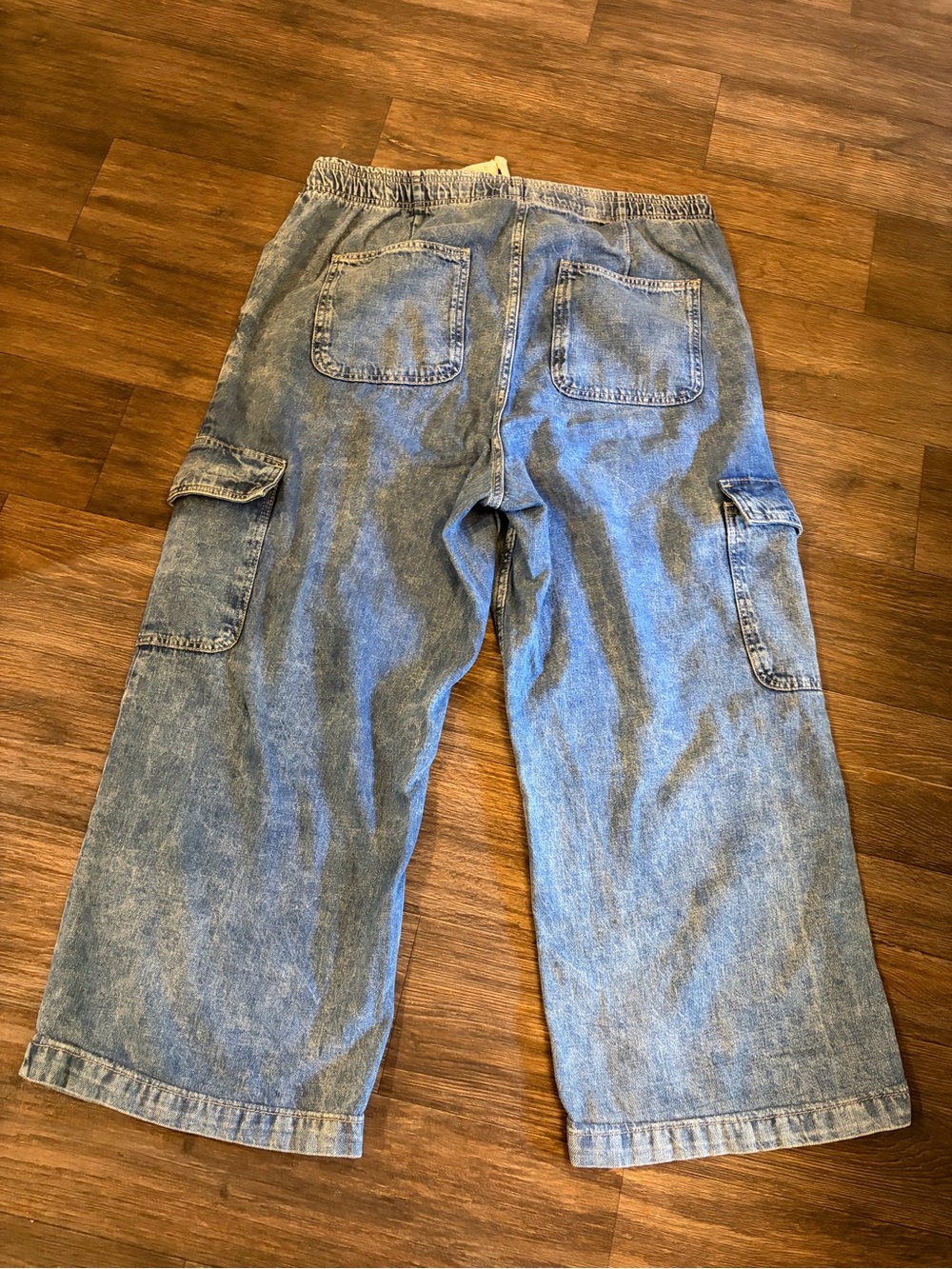 Gap Denim Women’s Pull-On High Rise Wide Leg Coastal Cropped Pants Size XL - Picture 6 of 7